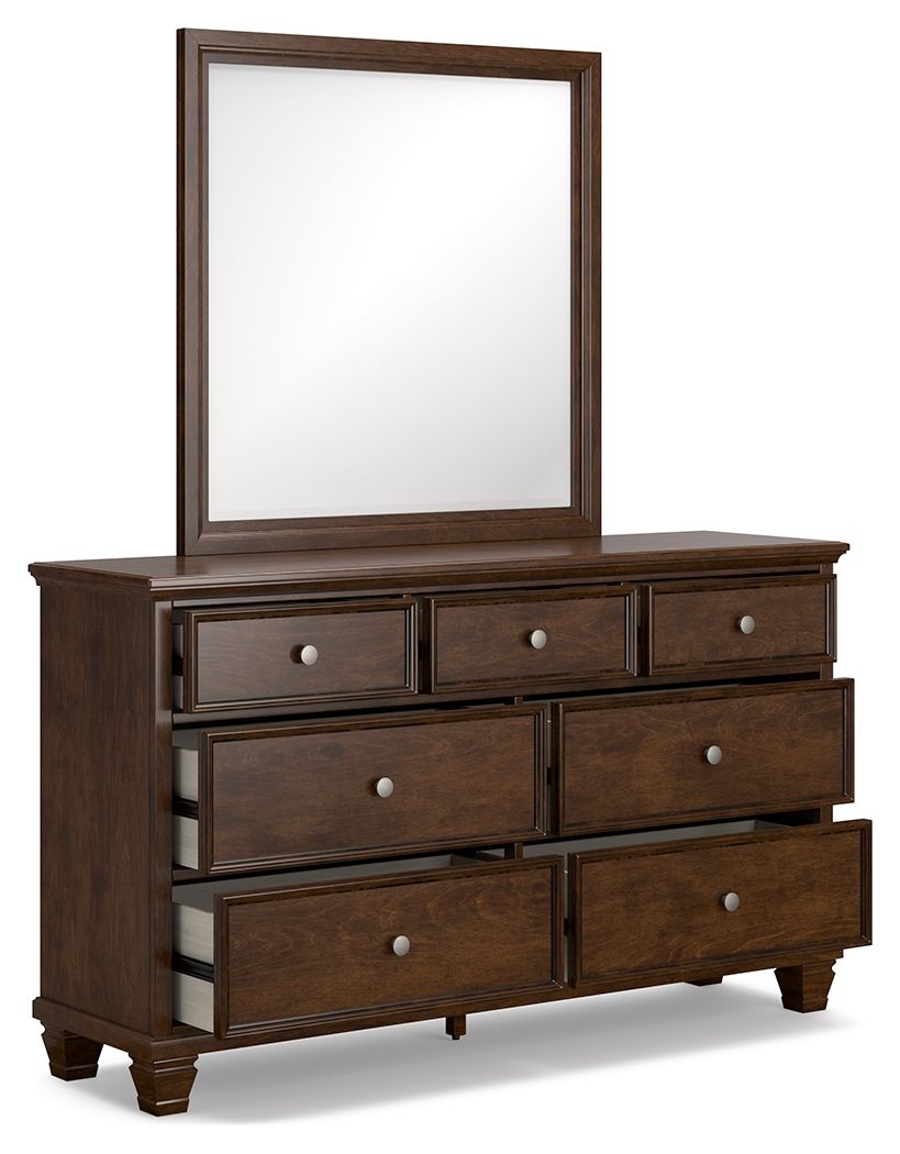 Danabrin - Brown - Dresser And Mirror - Hornell Furniture Outlet