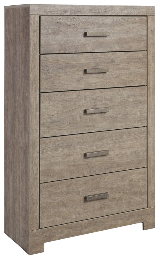 Culverbach - Gray - Five Drawer Chest - Hornell Furniture Outlet