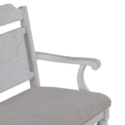 River Place - Panel Back Bench (RTA) - White - Hornell Furniture Outlet