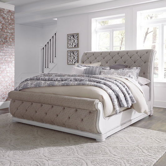 Magnolia Manor - Uph Sleigh Bed - Hornell Furniture Outlet