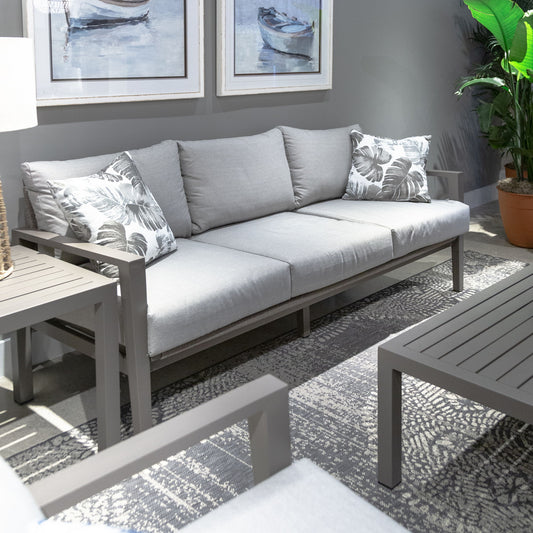 Plantation Key - Outdoor Sofa - Granite - Hornell Furniture Outlet