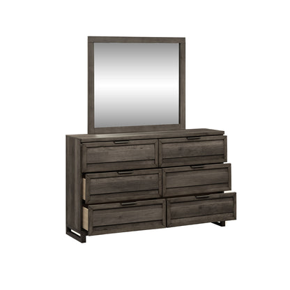 Tanners Creek - Dresser & Mirror - Dark Gray - Hornell Furniture Outlet