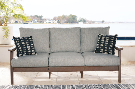 Emmeline - Brown / Beige - Sofa with Cushion - Hornell Furniture Outlet