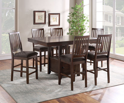 Yorktown - Counter Table - Dark Brown - Hornell Furniture Outlet