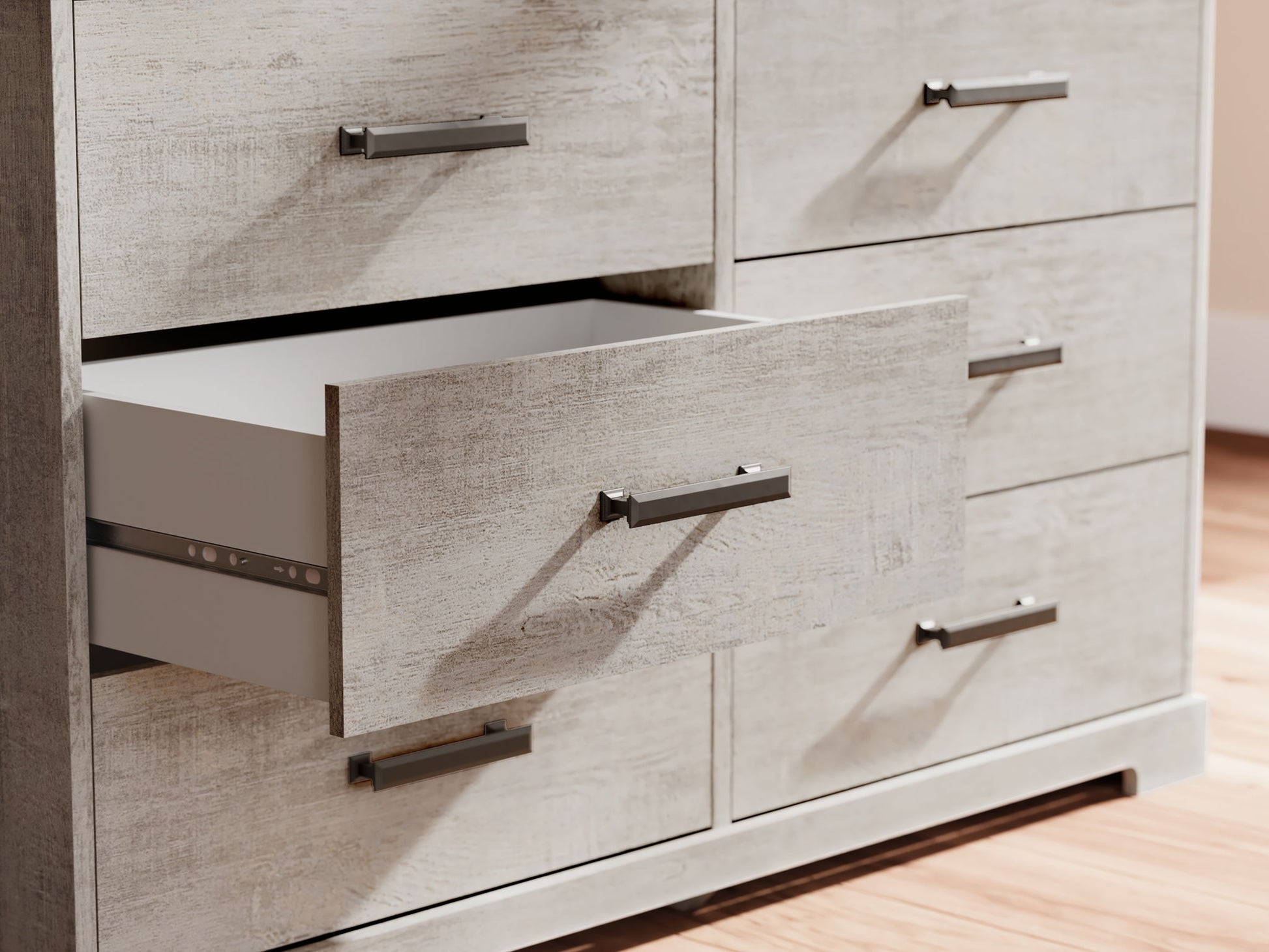 Shawburn - Gray - Six Drawer Dresser - Hornell Furniture Outlet
