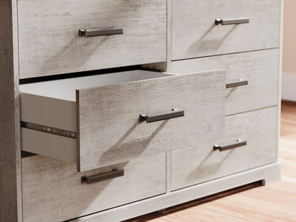 Shawburn - Gray - Six Drawer Dresser - Hornell Furniture Outlet