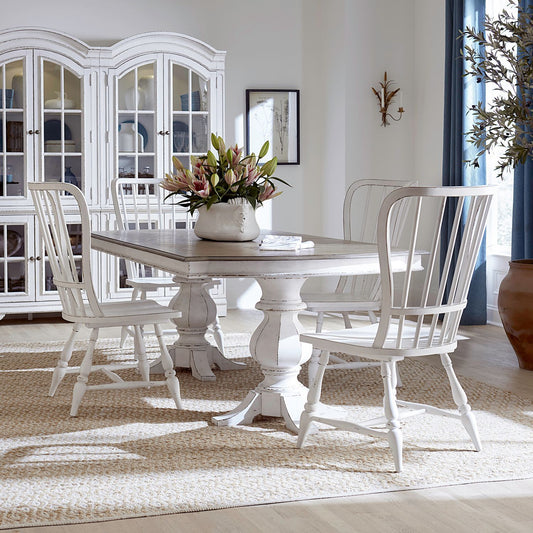 Magnolia Manor - Double Pedestal Table Set - Hornell Furniture Outlet