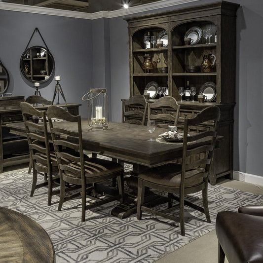 Paradise Valley - Trestle Table Set - Hornell Furniture Outlet