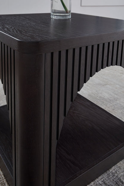 Yellink - Black - Square End Table - Hornell Furniture Outlet