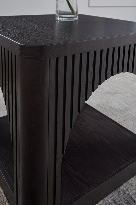 Yellink - Black - Square End Table - Hornell Furniture Outlet