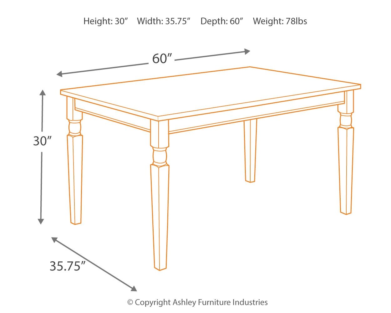 Whitesburg - Brown / Cottage White - Rectangular Dining Room Table - Hornell Furniture Outlet