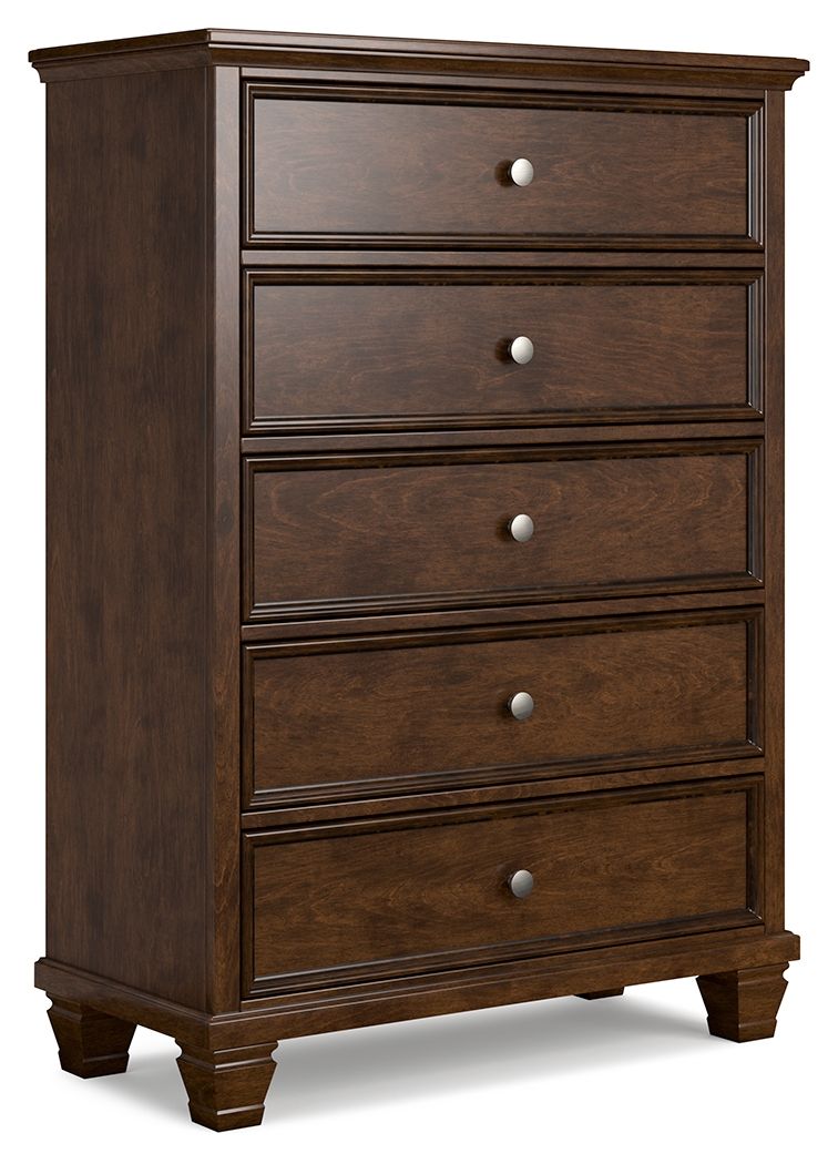 Danabrin - Brown - Five Drawer Chest - Hornell Furniture Outlet
