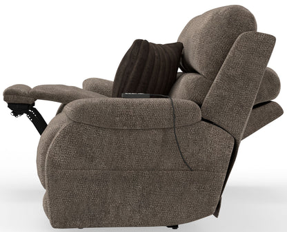 Joya - Zero Gravity Power Reclining Sofa With Power Adjustable Headrest And CR3 Heat/Massage/Lumbar - Mushroom - Hornell Furniture Outlet