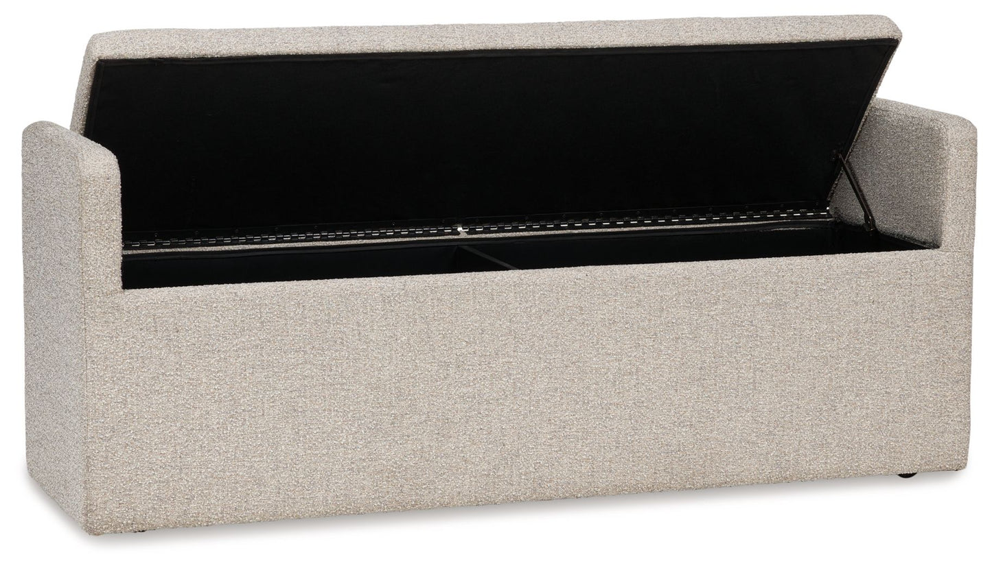 Galliden - Beige - Large Upholstered Dining Room Bench - Hornell Furniture Outlet