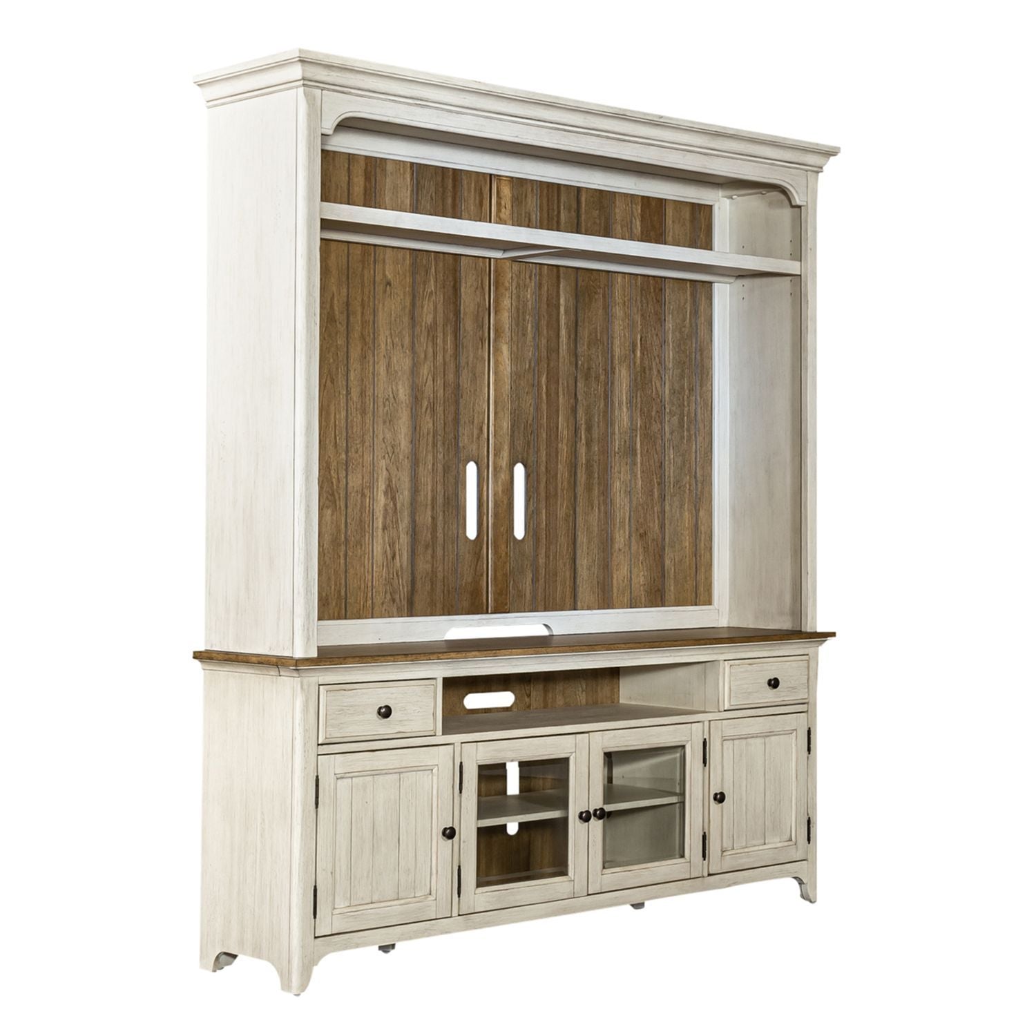 Farmhouse Reimagined - Entertainment Center - Hornell Furniture Outlet