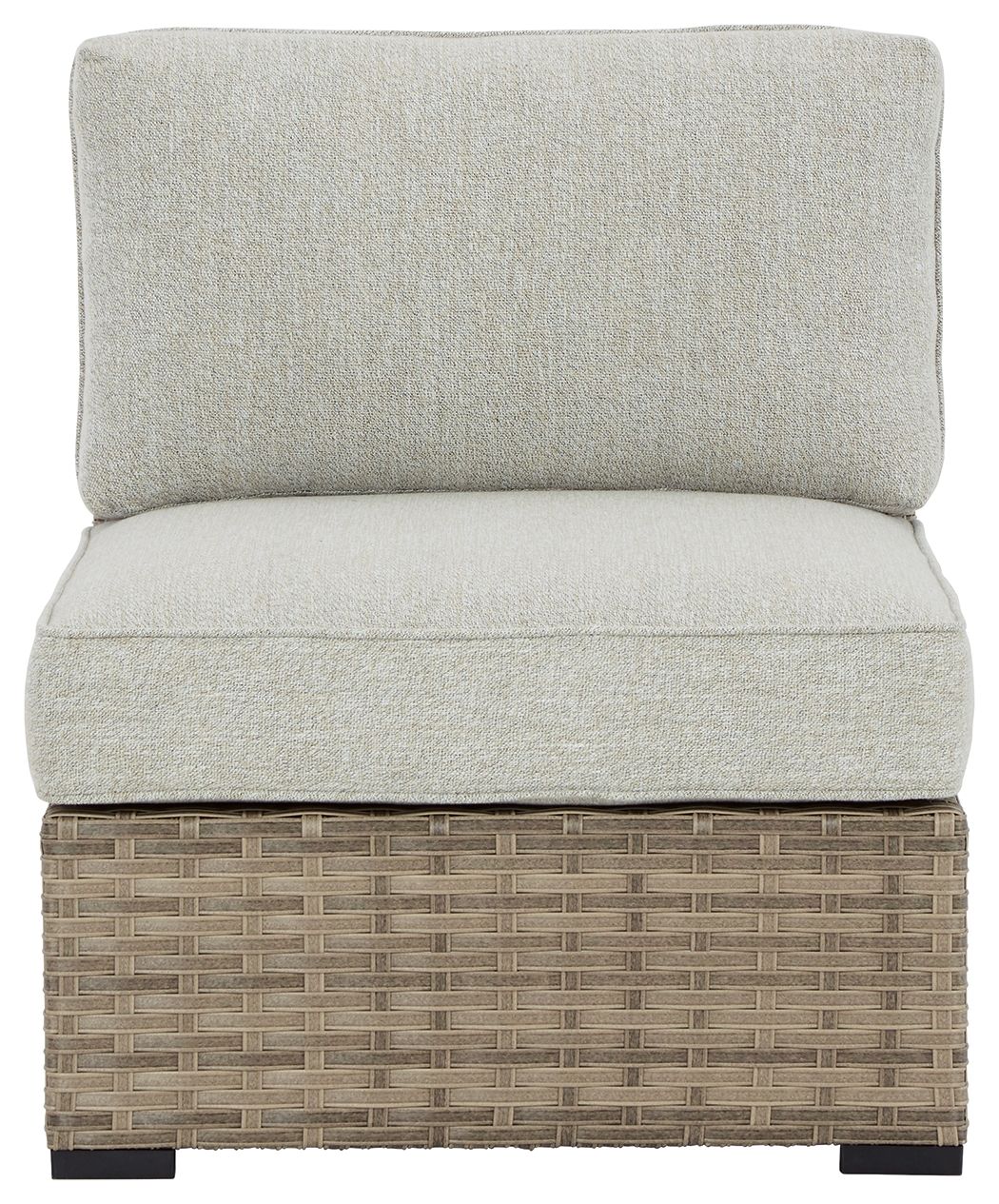 Calworth - Beige - Armless Chair w/Cushion (Set of 2) - Hornell Furniture Outlet