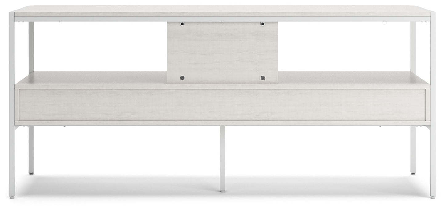 Deznee - White - Large TV Stand - Hornell Furniture Outlet