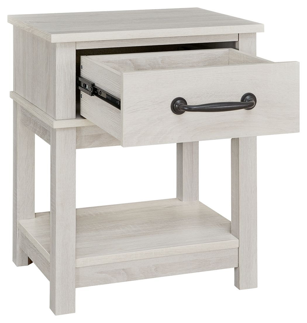 Dorrinson - White - One Drawer Night Stand - Hornell Furniture Outlet