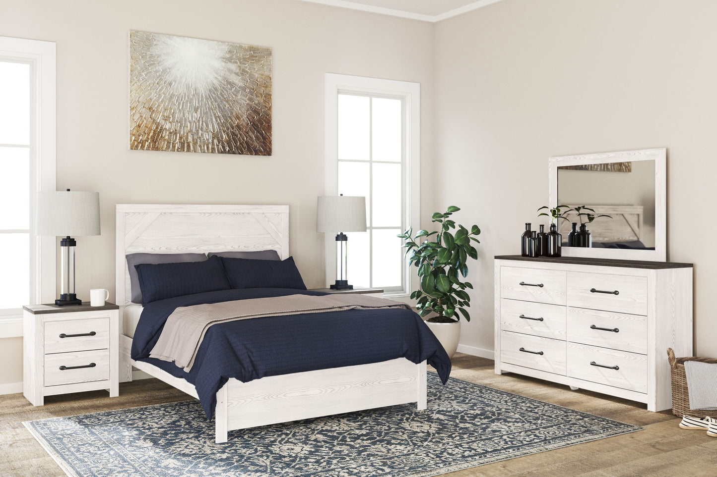 Gerridan - Dresser, Mirror - Hornell Furniture Outlet