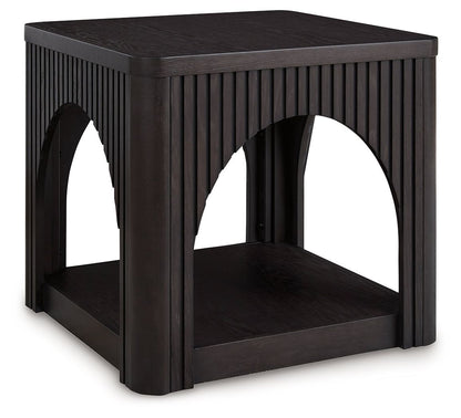 Yellink - Black - Square End Table - Hornell Furniture Outlet
