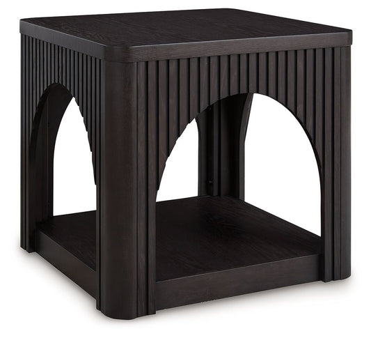 Yellink - Black - Square End Table - Hornell Furniture Outlet