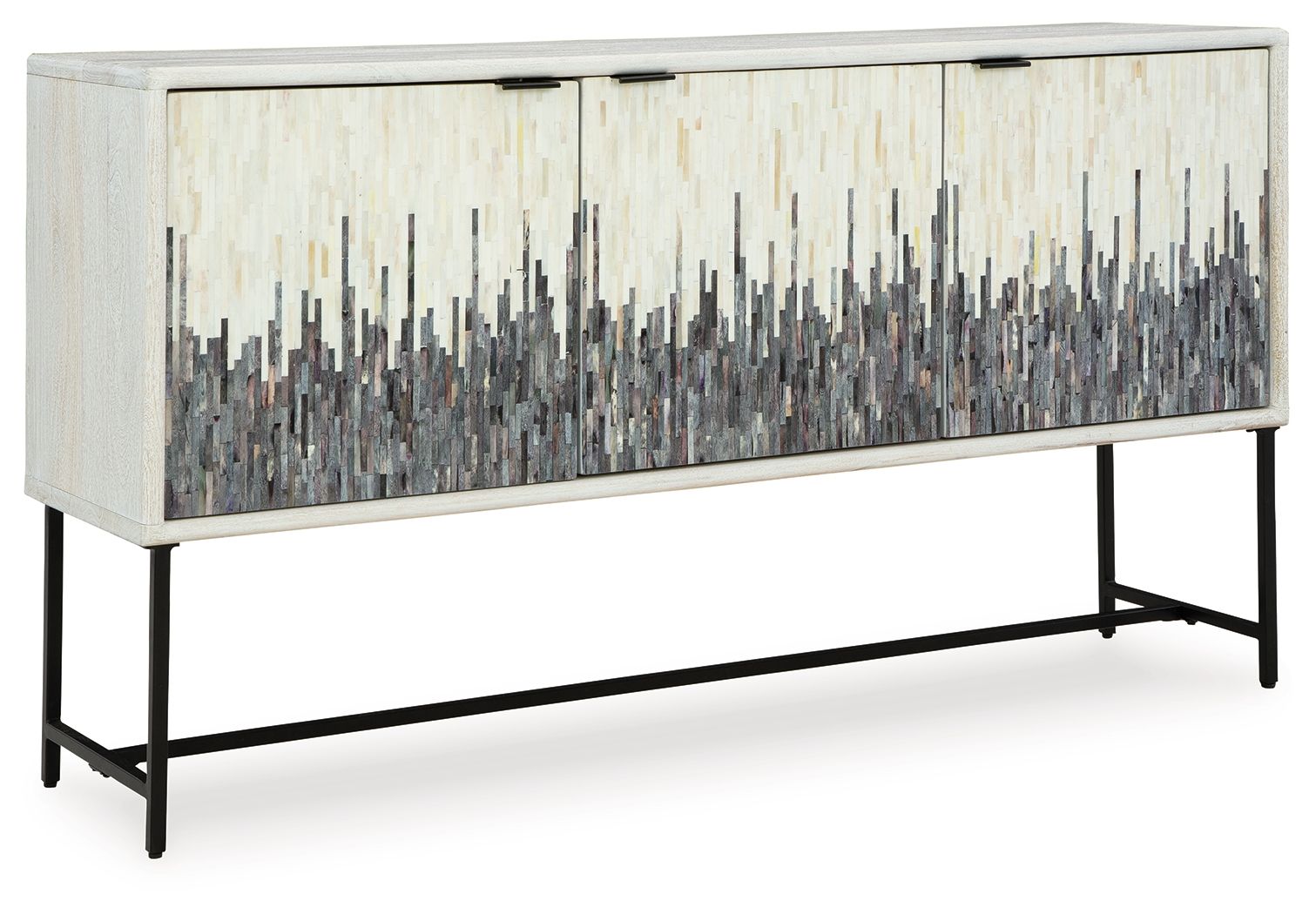 Freyton - White / Gray - Accent Cabinet - Hornell Furniture Outlet