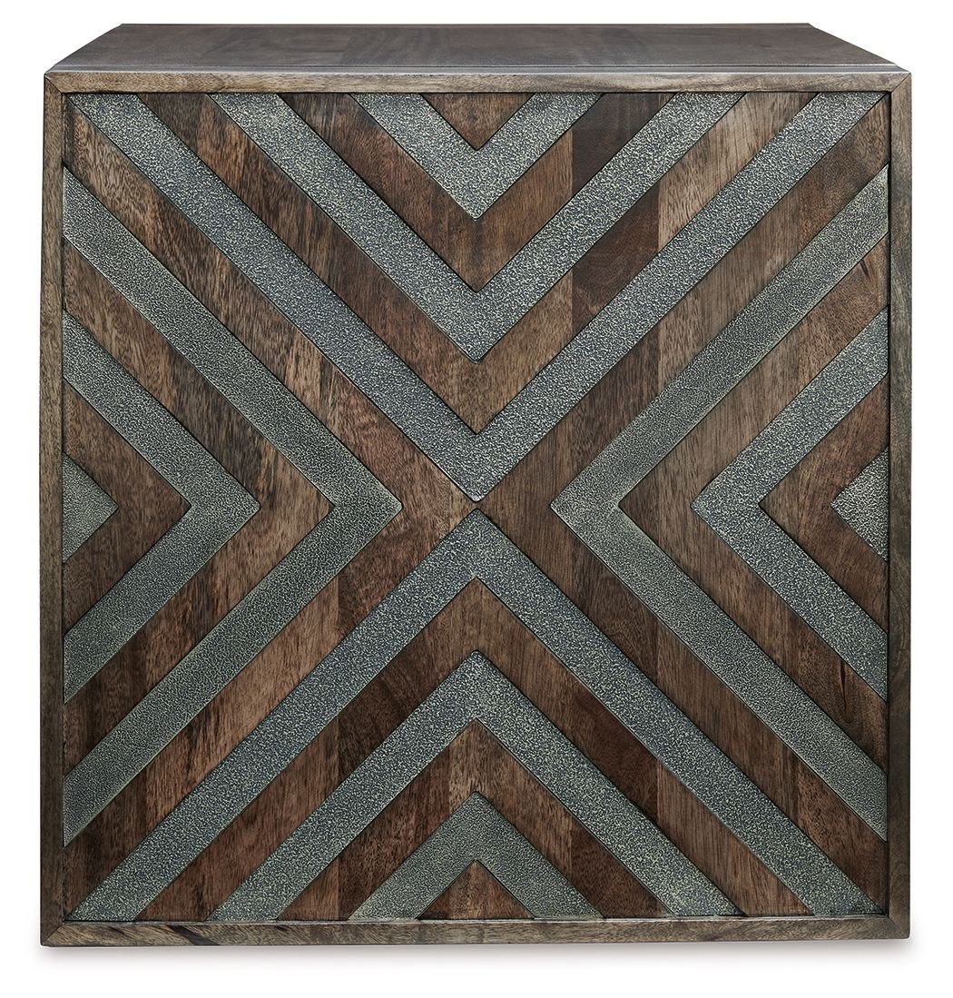 Dreggan - Brown - Square End Table - Hornell Furniture Outlet