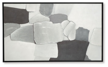 Adilson - White / Gray / Black - Wall Art - Hornell Furniture Outlet