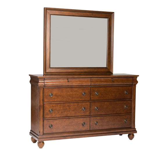 Rustic Traditions - Sleigh Bed, Dresser & Mirror - Hornell Furniture Outlet