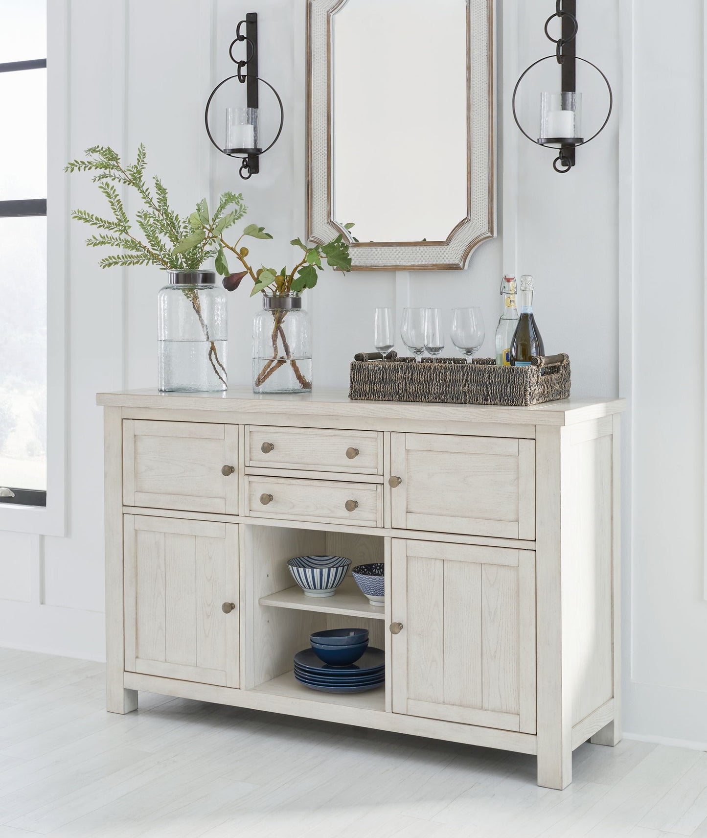 Robbinsdale - Antique White - Dining Room Server - Hornell Furniture Outlet