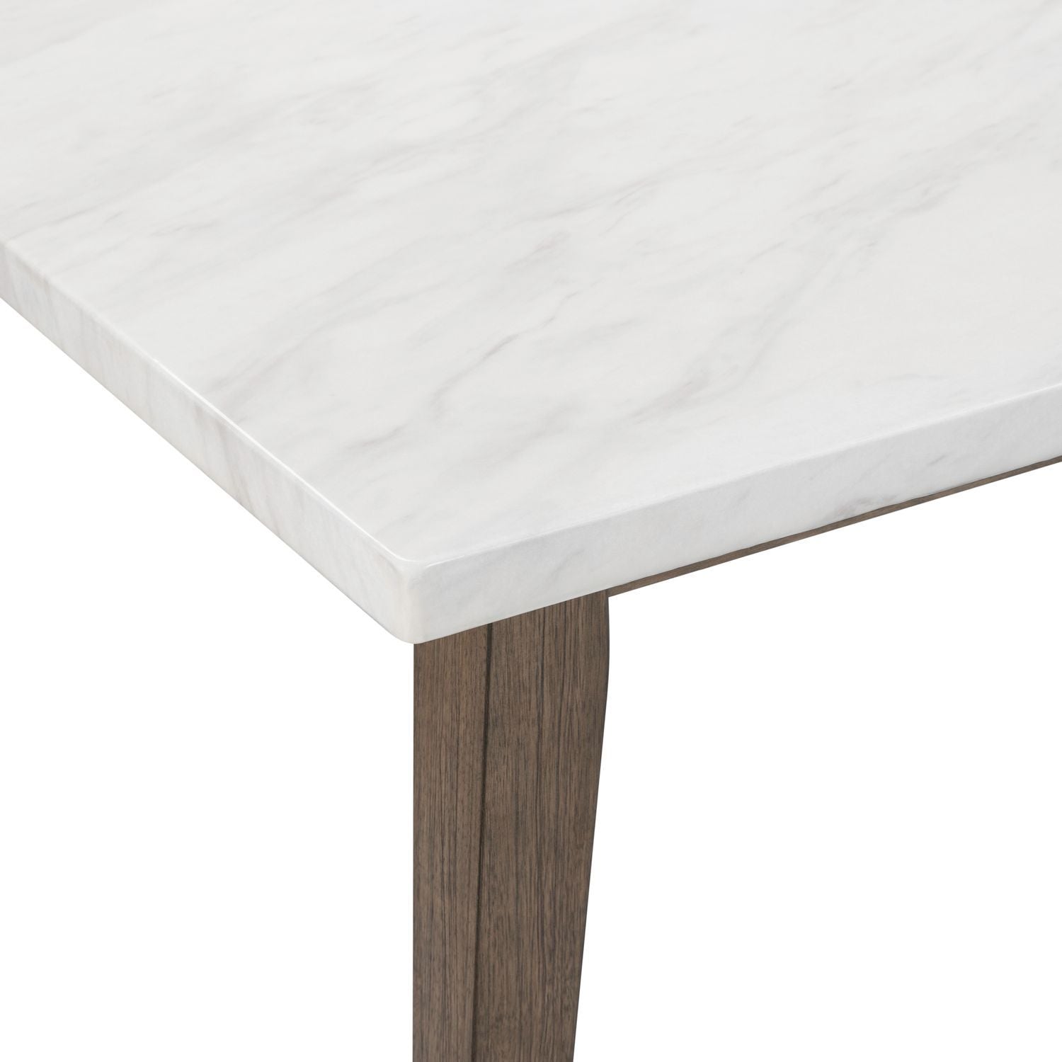 Edison - Rectangular Leg Table With Faux Marble Top - Brownstone - Hornell Furniture Outlet
