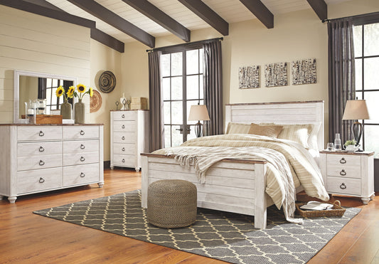 Willowton - Panel Bedroom Set - Hornell Furniture Outlet