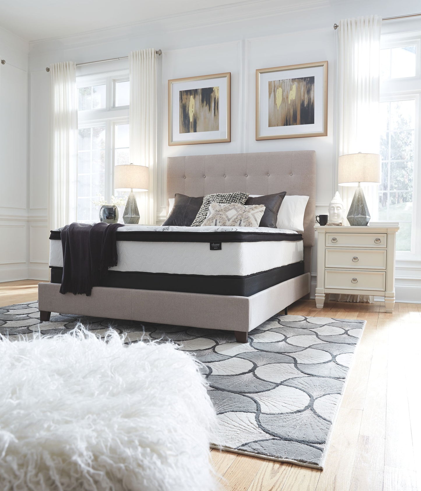 Chime 12 Inch Hybrid - Ultra Plush Hybrid Mattress - Hornell Furniture Outlet