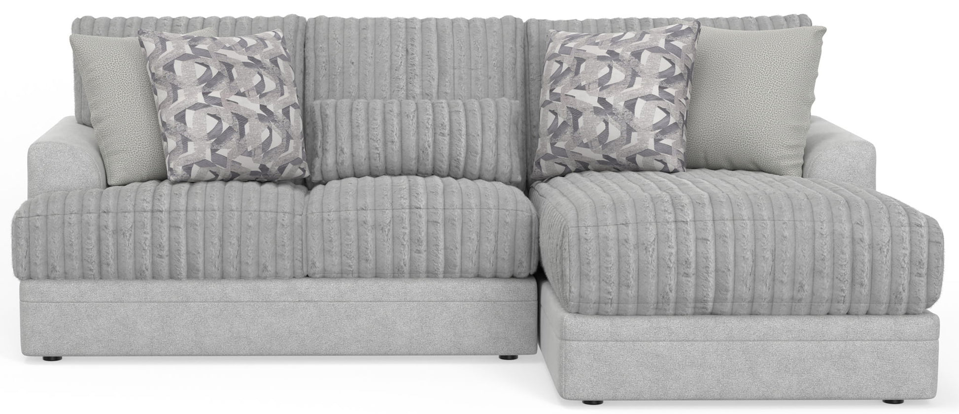 Titan - Sectional With Comfort Coil Seating And Accent Pillows Included - Hornell Furniture Outlet