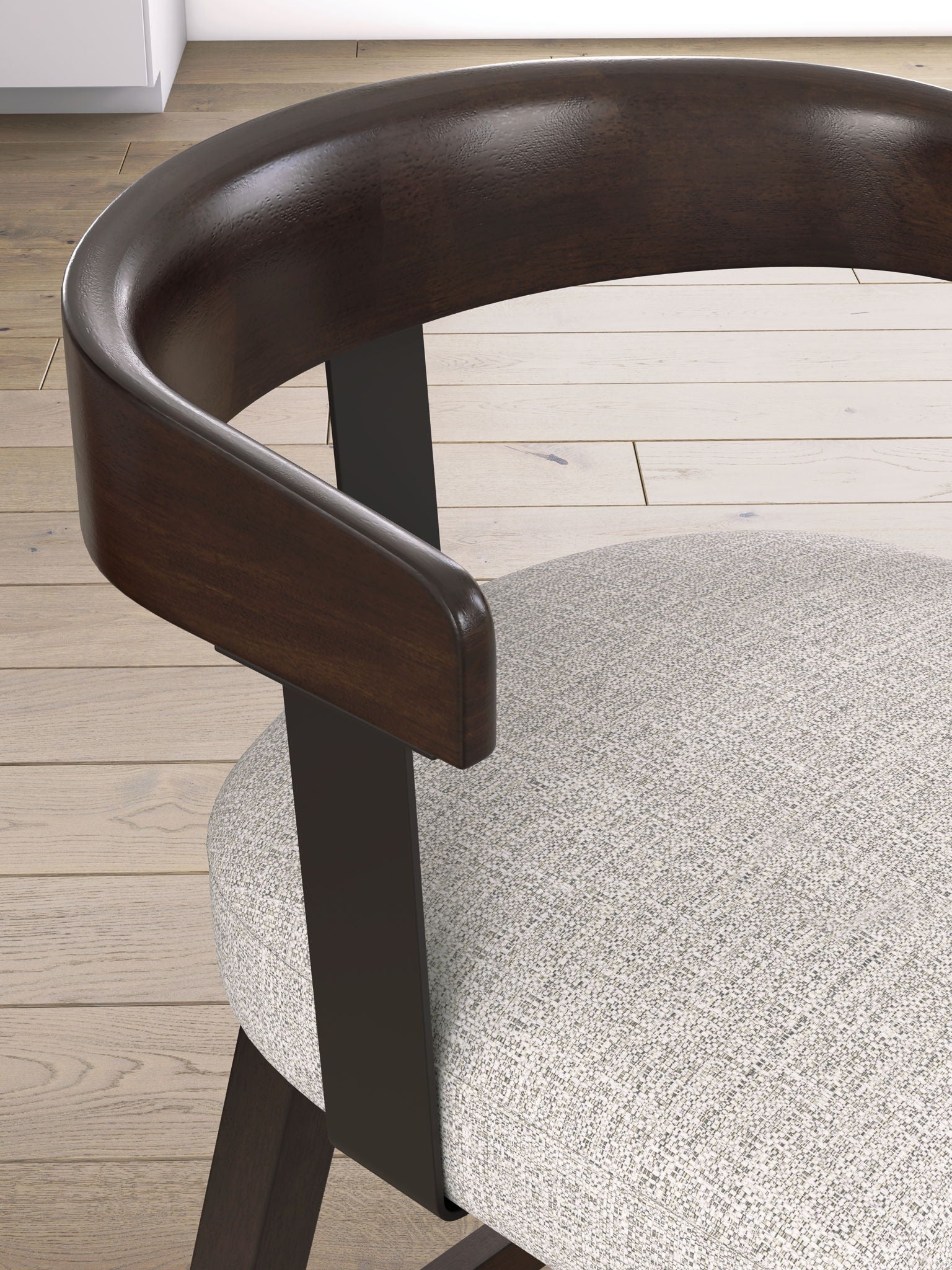 Haddigan - Upholstered Swivel Barstool (Set of 2) - Dark Brown - Hornell Furniture Outlet