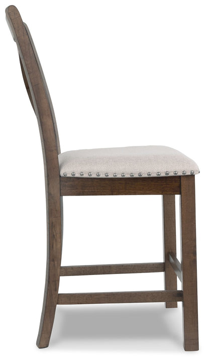 Moriville - Beige - Upholstered Barstool (Set of 2) - Hornell Furniture Outlet