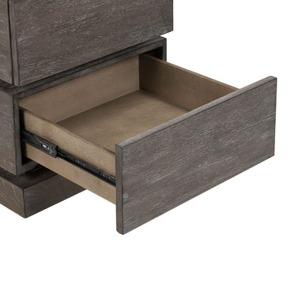 Piedmont - Chairside Table - Charcoal / Ash - Hornell Furniture Outlet