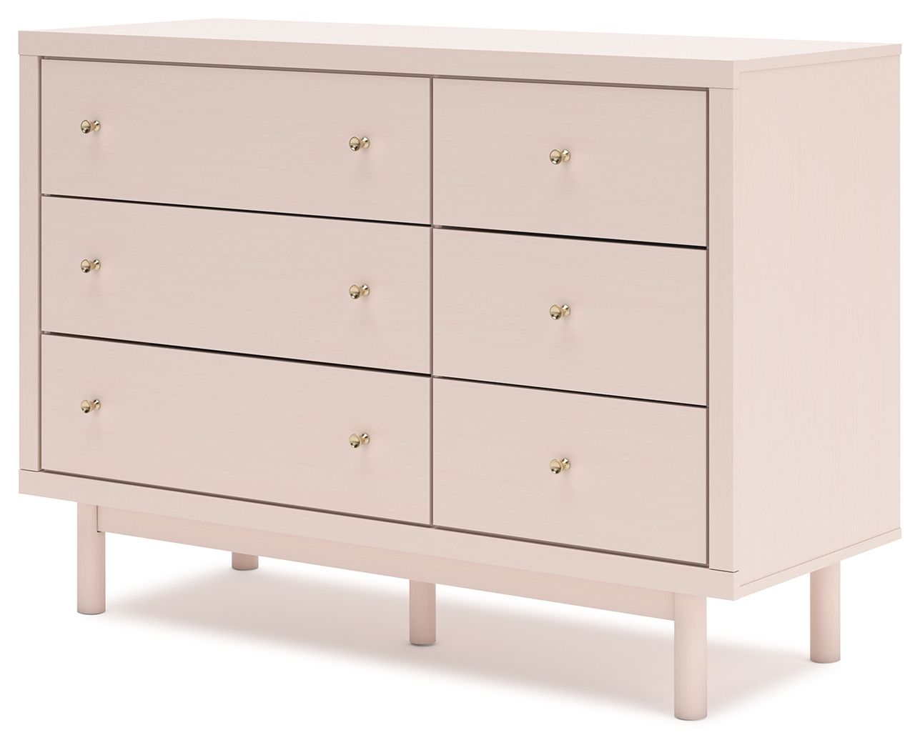 Wistenpine - Blush - Six Drawer Dresser - Hornell Furniture Outlet