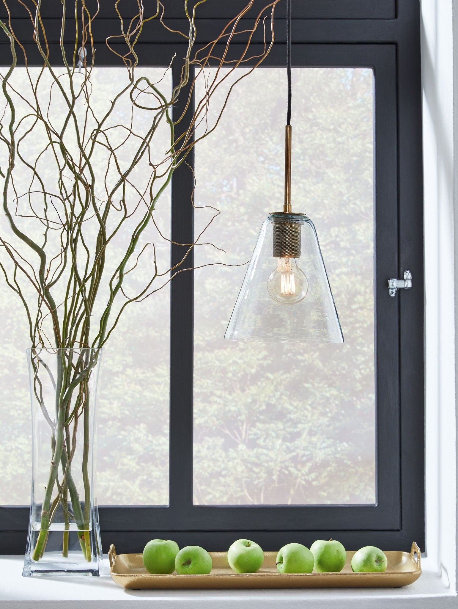 Collbrook - Glass Pendant Light - Hornell Furniture Outlet