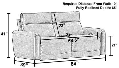 Nico - Power Headrest Reclining Sofa - Hornell Furniture Outlet