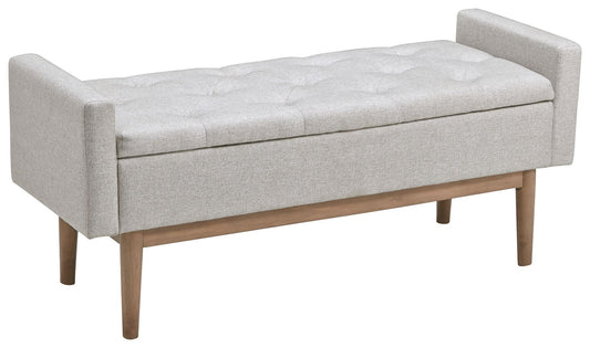 Briarson - Beige / Brown - Storage Bench - Hornell Furniture Outlet