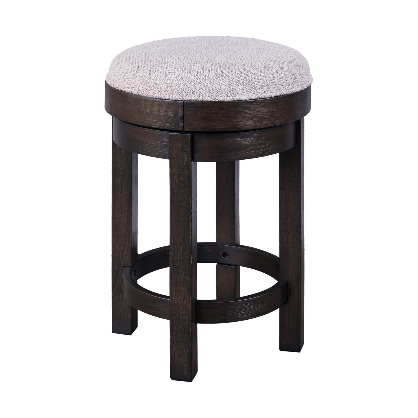 Weston - Upholstered Swivel Console Stool (RTA) - Brown - Hornell Furniture Outlet