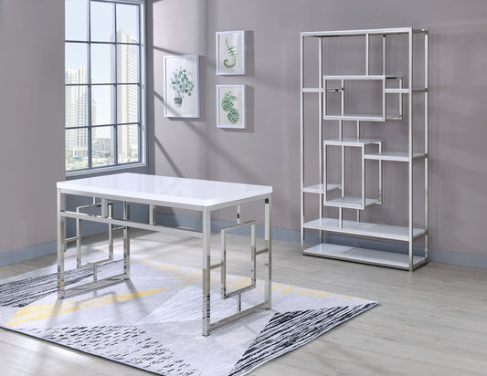 Alize - Bookcase And Desk - White - Hornell Furniture Outlet