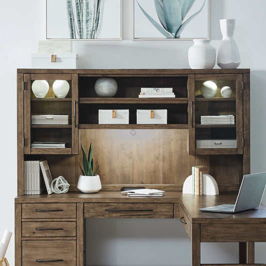 Shaker Lakes - Hutch - Harvest Brown - Hornell Furniture Outlet