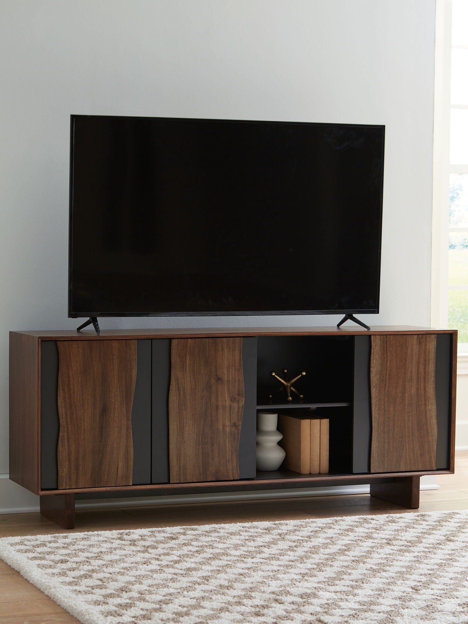 Welby - Brown / Charcoal - Accent Cabinet - Hornell Furniture Outlet