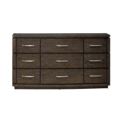 Cascade Falls - 9 Drawer Dresser - Satin Espresso - Hornell Furniture Outlet