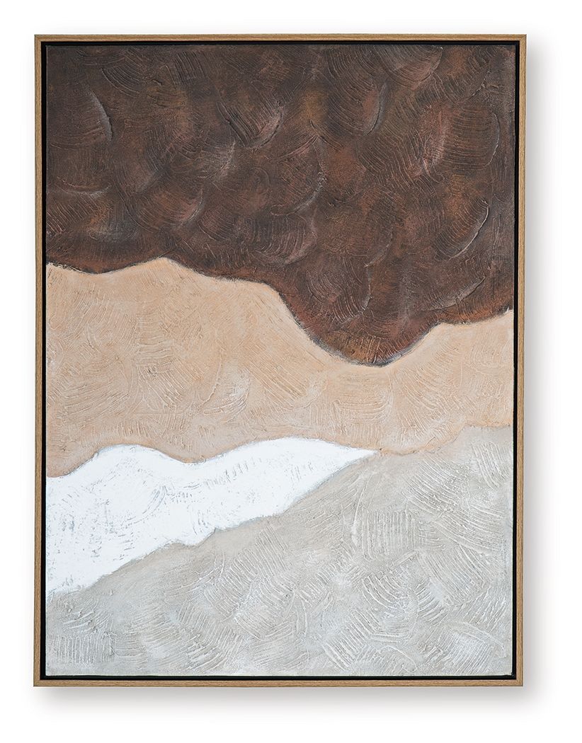 Fanthorne - Tan / Brown / White - Wall Art - Hornell Furniture Outlet
