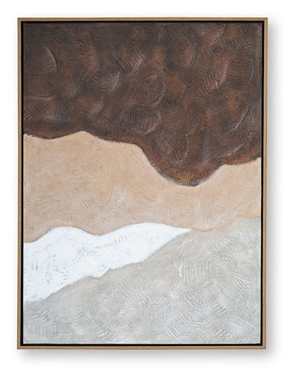 Fanthorne - Tan / Brown / White - Wall Art - Hornell Furniture Outlet