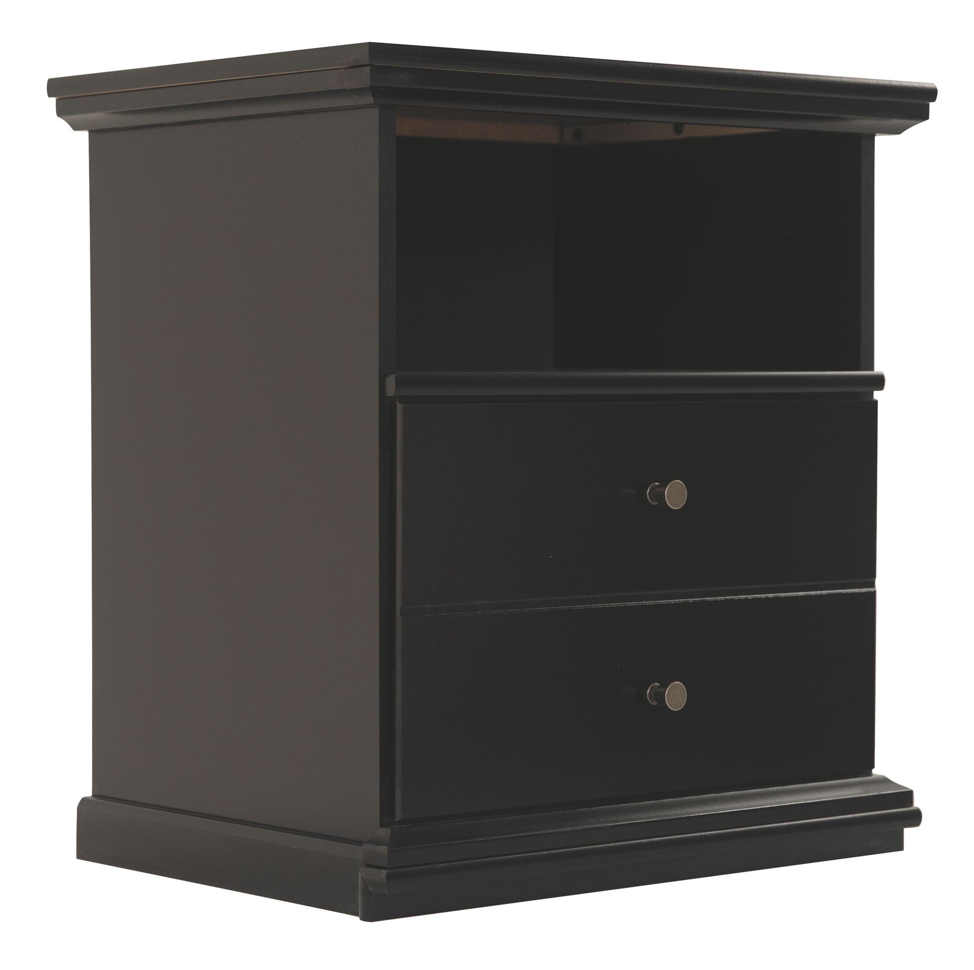 Maribel - Black - One Drawer Night Stand - Hornell Furniture Outlet