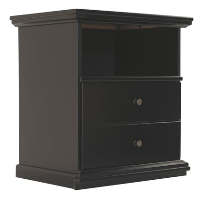Maribel - Black - One Drawer Night Stand - Hornell Furniture Outlet